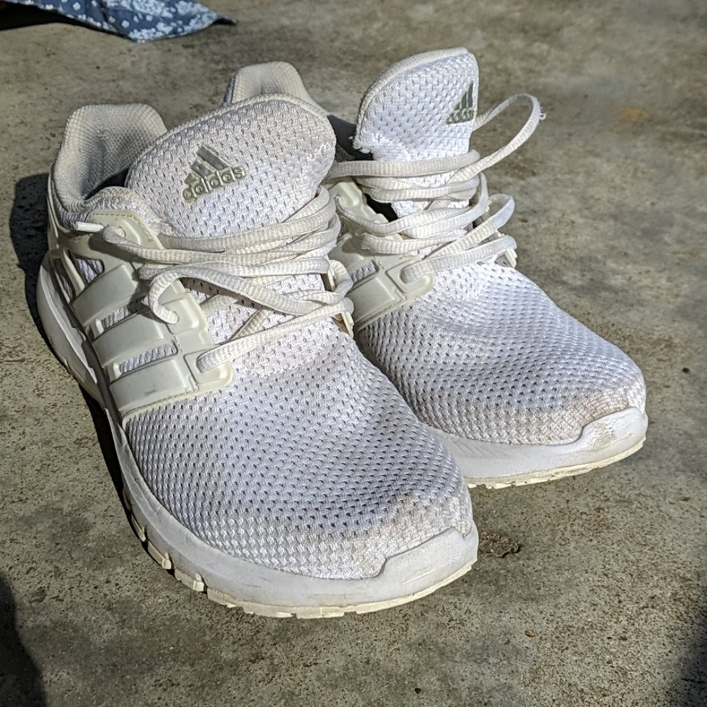 White Adidas Cloudfoams